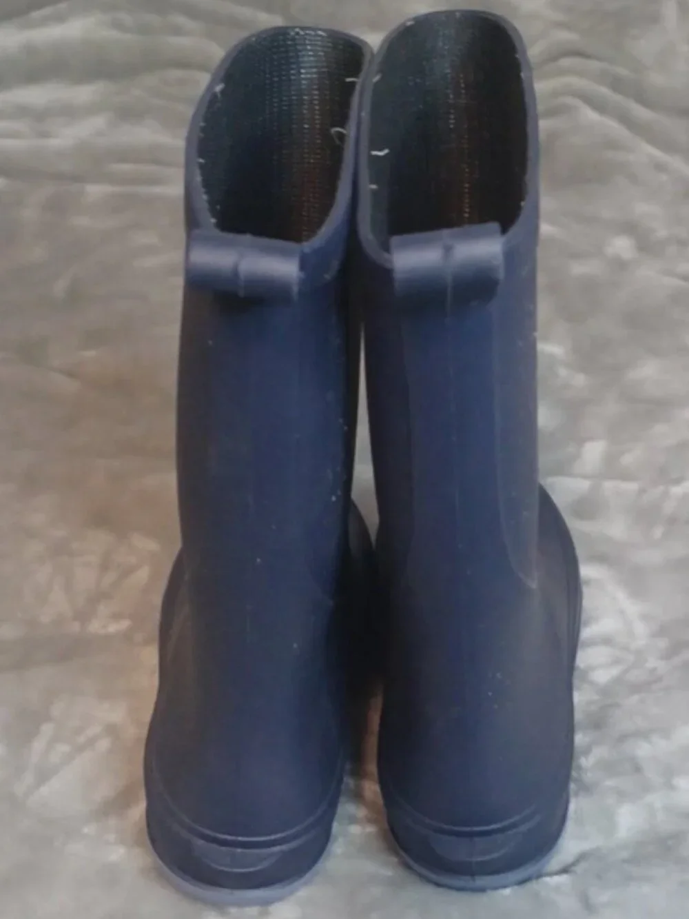 Cat & Jack Unisex Kids Blue Rubber Rain Boots US Size 5 Pull On Mid-Calf